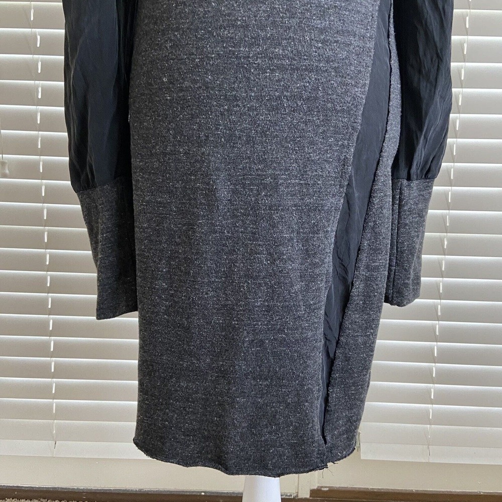 Anthropologie Dolan Sz Large Black Grey Silk Studded Long Sleeve Knit Dress - Picture 11 of 12